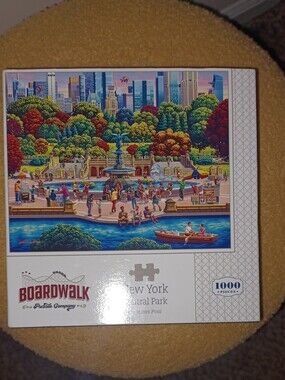 Boardwalk New York Central Park 1000-Piece Puzzle - Colorful Scenic Illustration